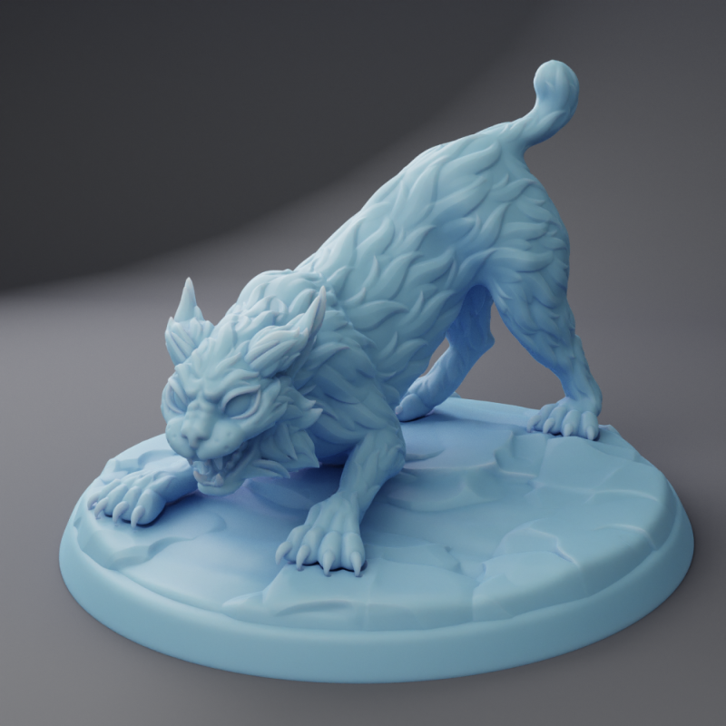 miniature Pounce - Bobcat by Twin Goddess Miniatures