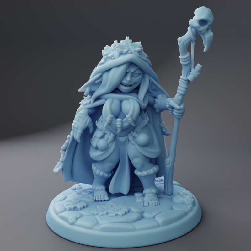 miniature Leaf - Goblin Druid by Twin Goddess Miniatures