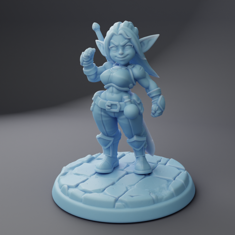 miniature Blix the Goblin Fighter by Twin Goddess