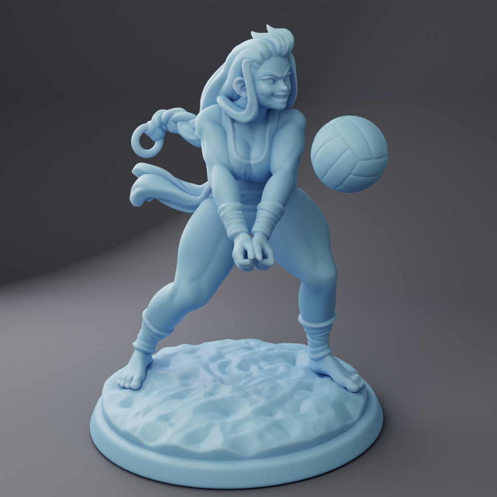miniature Volleyball Diorama by Twin Goddess