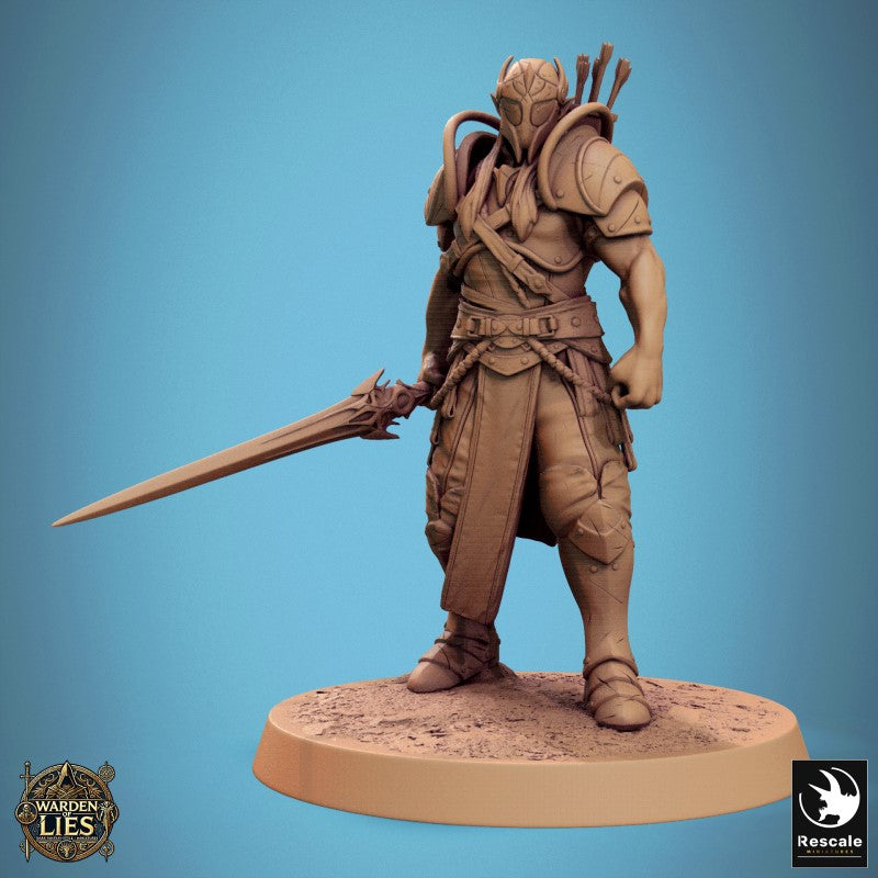 Moon Elf Sentinel - Stand Sword