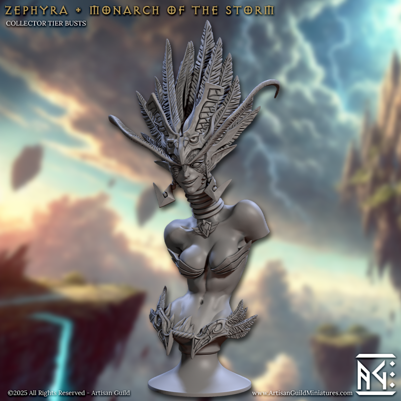 Zephyra - Monarch of the Storm - Bust