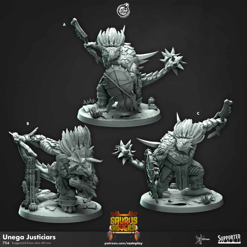 miniature Unega Justiciars by Cast n Play