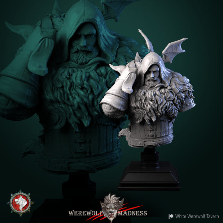 miniature Warclaw Bust by White Werewolf Tavern