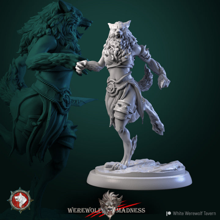 miniature Werewolf Female by White Werewolf Tavern