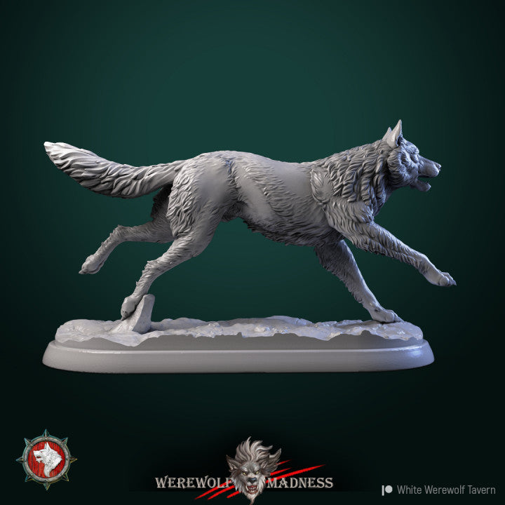 miniature Wolf by White Werewolf Tavern