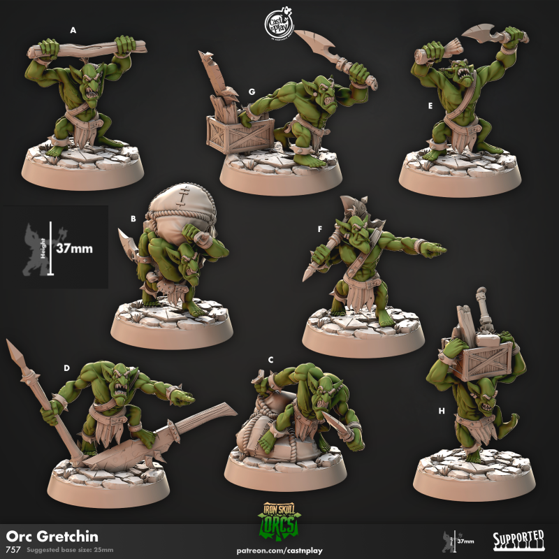 Miniature Orc Gretchins by Cast n Play