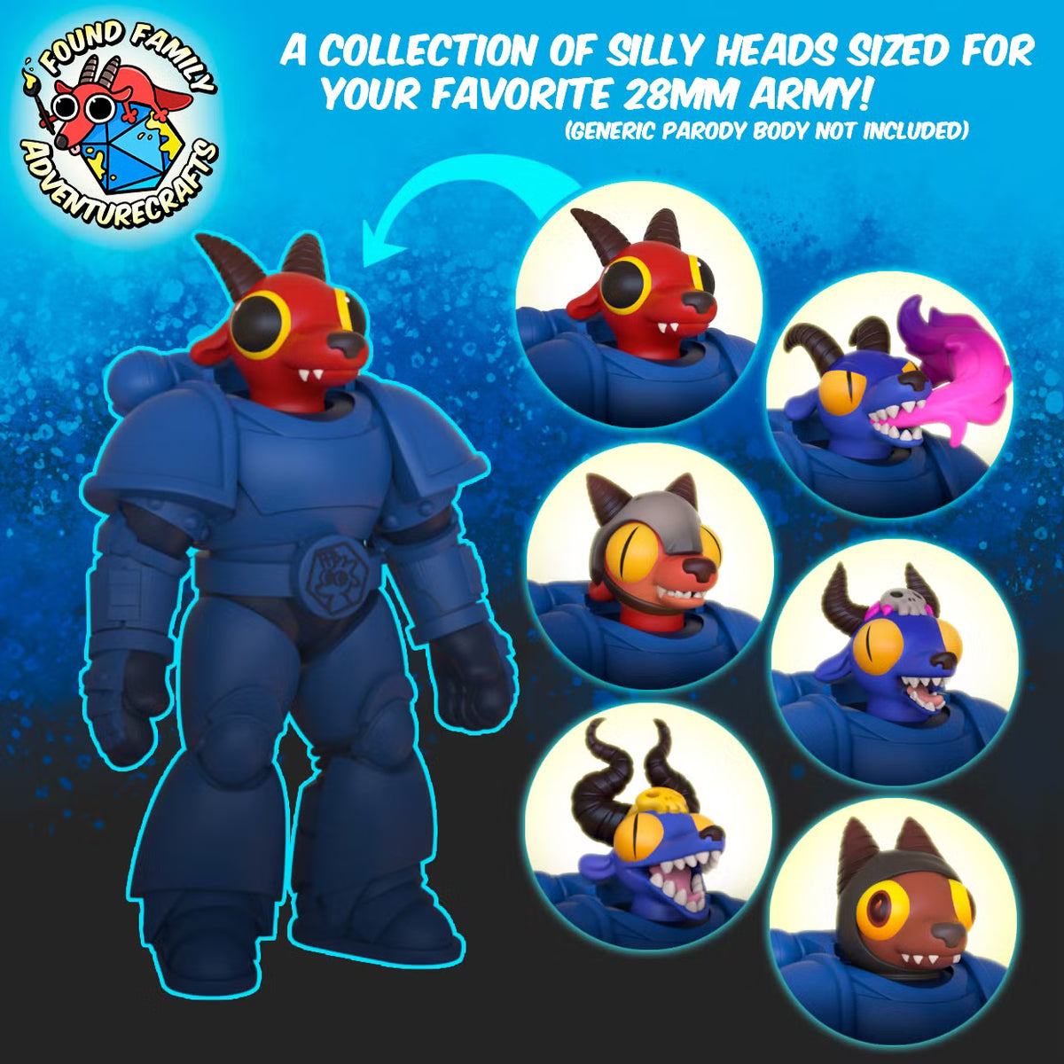 28mm Cartoony Kobolds Heads