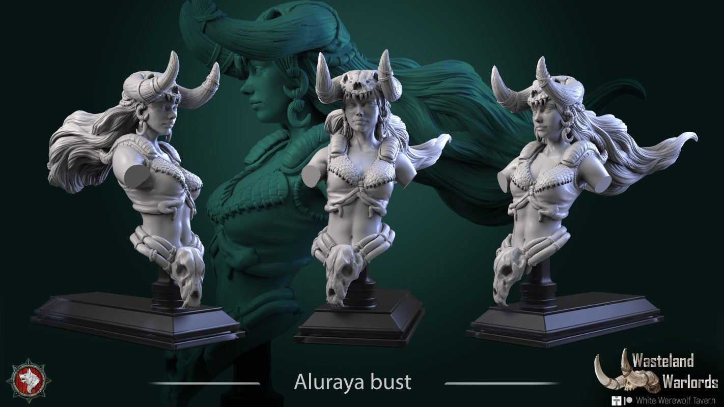miniature Aluraya Bust by White Werewolf Tavern