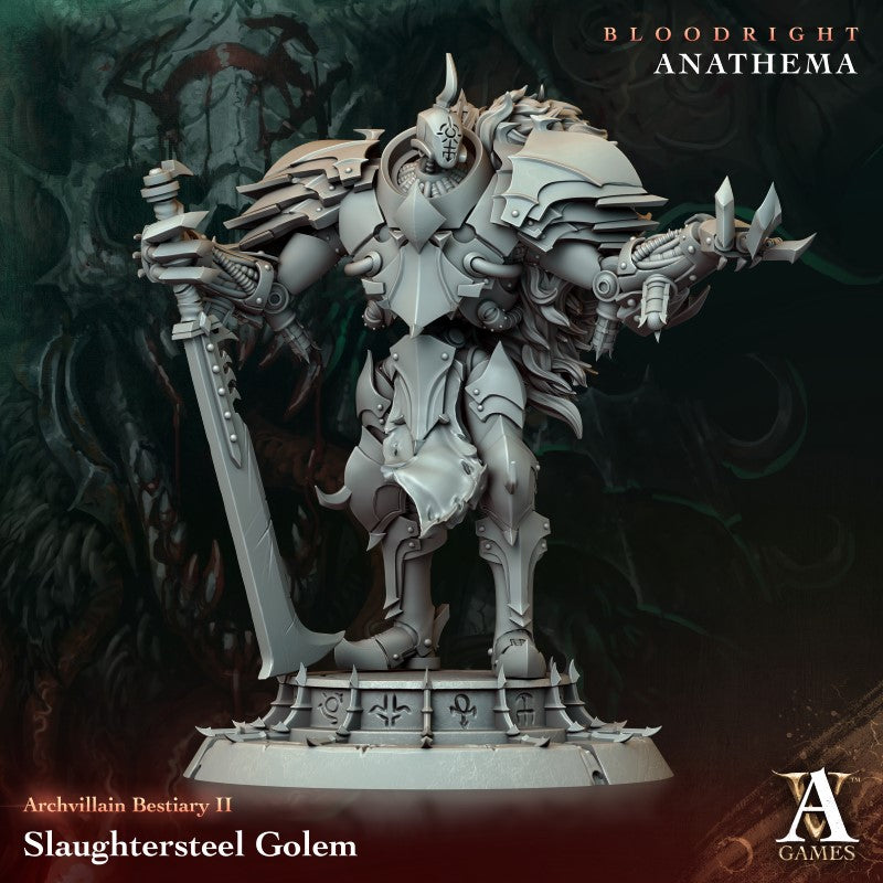 Miniature Slaughtersteel Golem by Archvillain Games