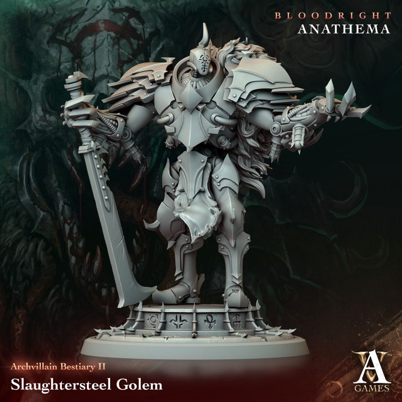 Miniature Slaughtersteel Golem by Archvillain Games