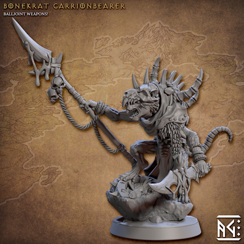 miniature Bonekrat Carrionbearer by Artisan Guild