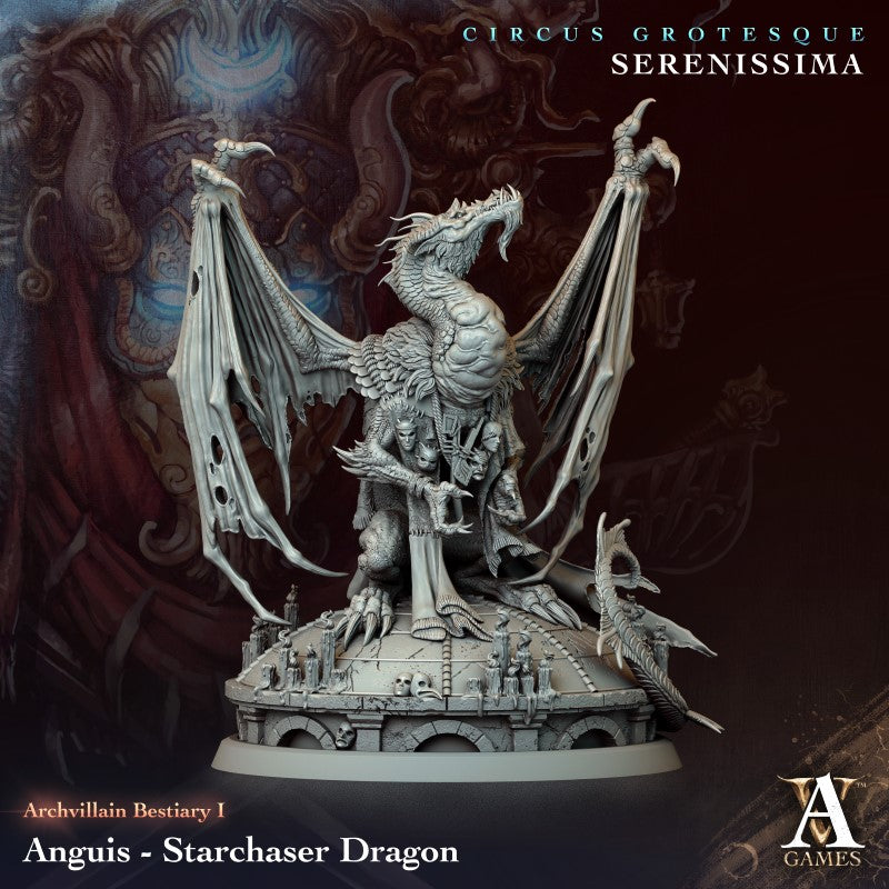 miniature Anguis - Starchaser Dragon by Archvillain Games