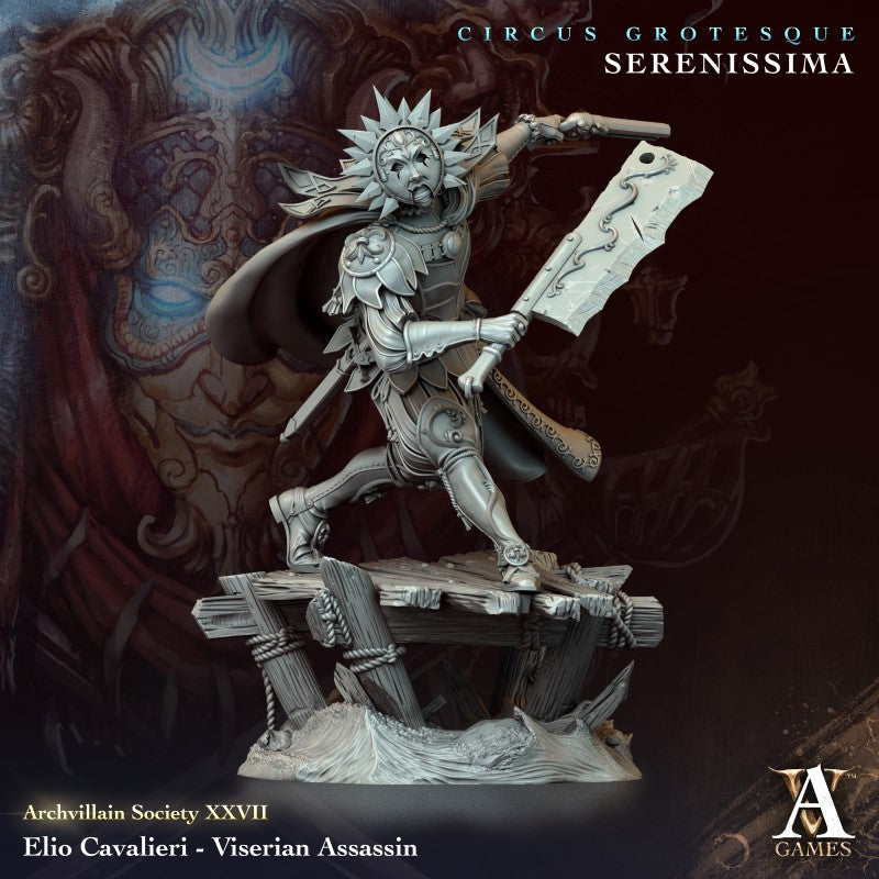 miniature Elio Cavalieri - Viserian Assassin by Archvillain Games