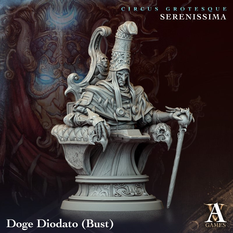 miniature Doge Diodato - Bust by Archvillain Games