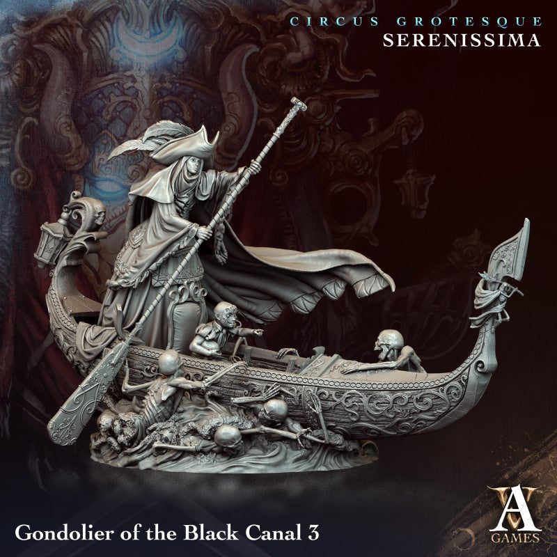 miniature Gondoliers of the Black Canal by Archvillain Games