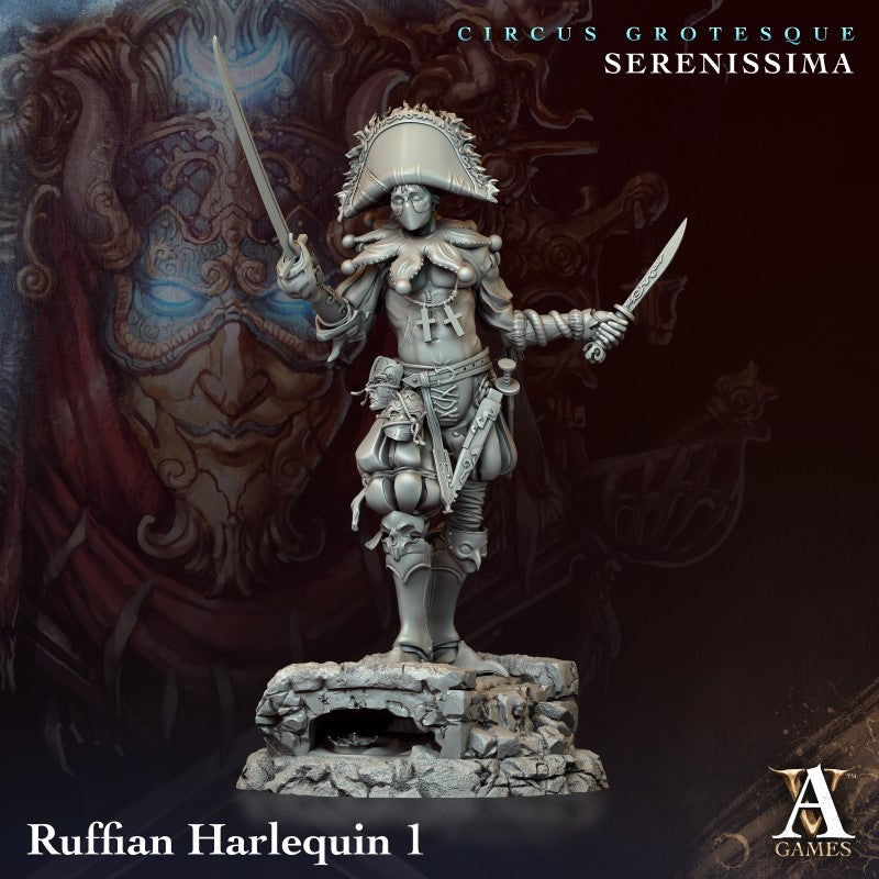 miniature Ruffian Harlequin by Archvillain Games