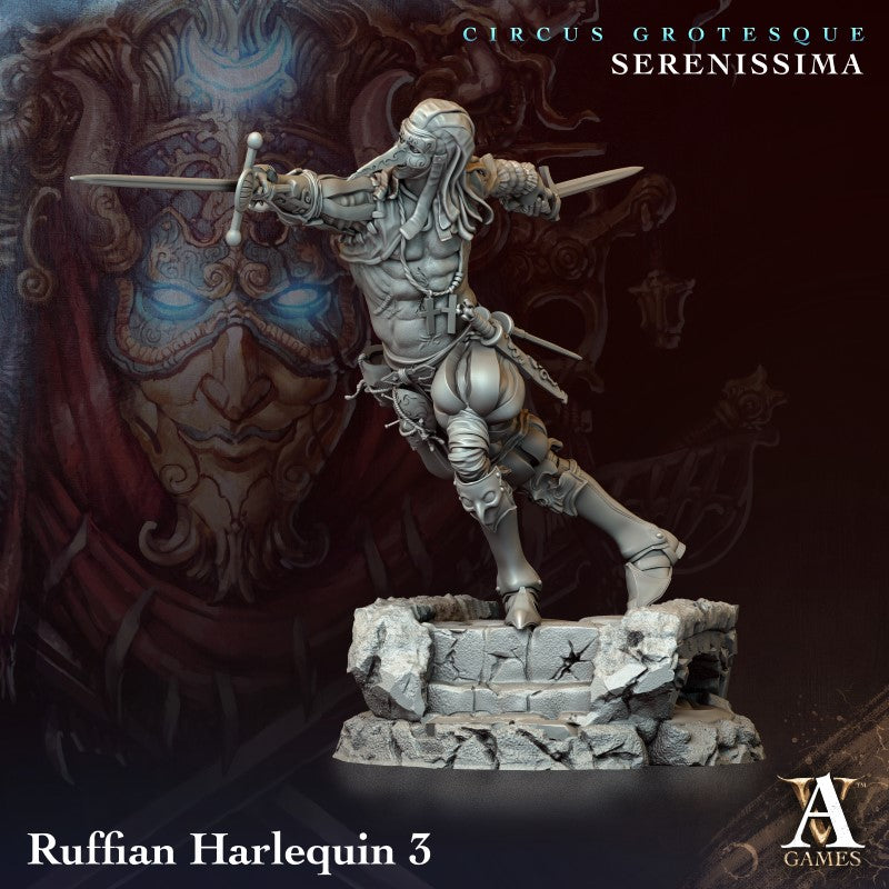 miniature Ruffian Harlequin by Archvillain Games