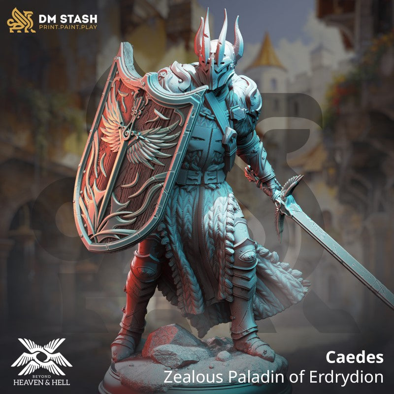 Miniature Caedes - Zeolous Paladin of Erdrydion by DM Stash