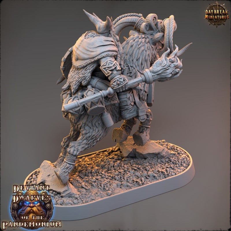 Miniature Drimulf Shortfuse on Fire Goat by Daybreak Miniatures