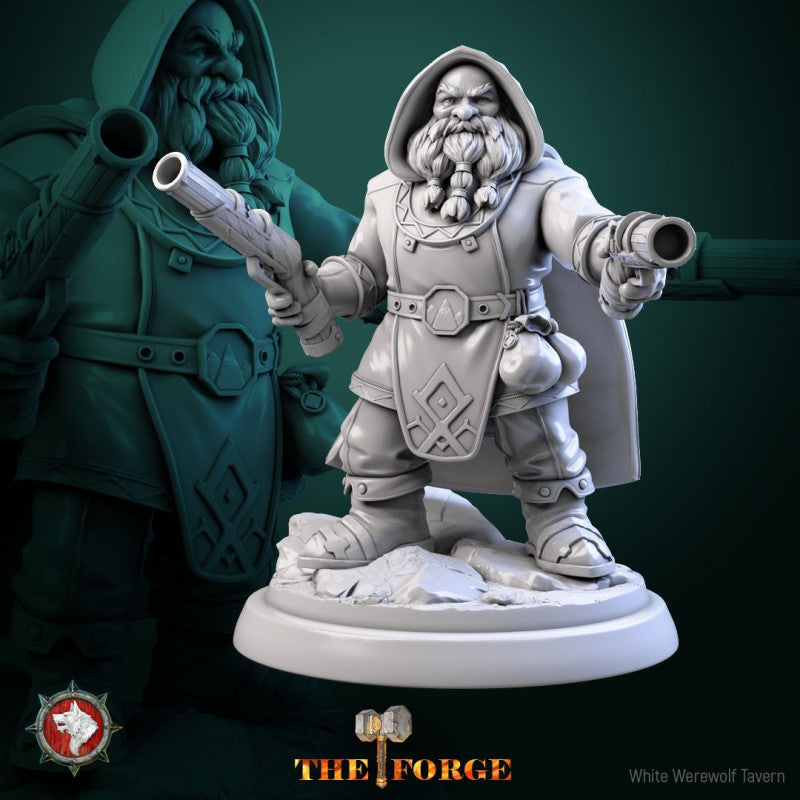 miniature Dwarf Gunslinger by White Werewolf Tavern