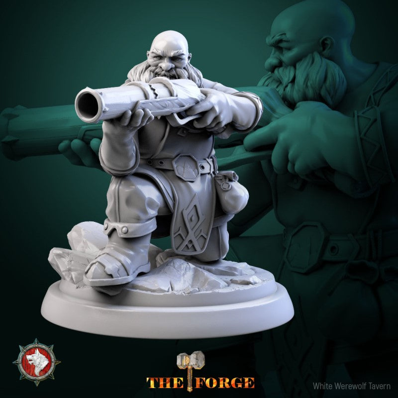 miniature Dwarf Gunslinger by White Werewolf Tavern