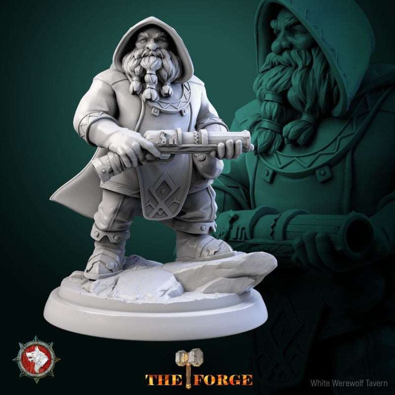 miniature Dwarf Gunslinger by White Werewolf Tavern