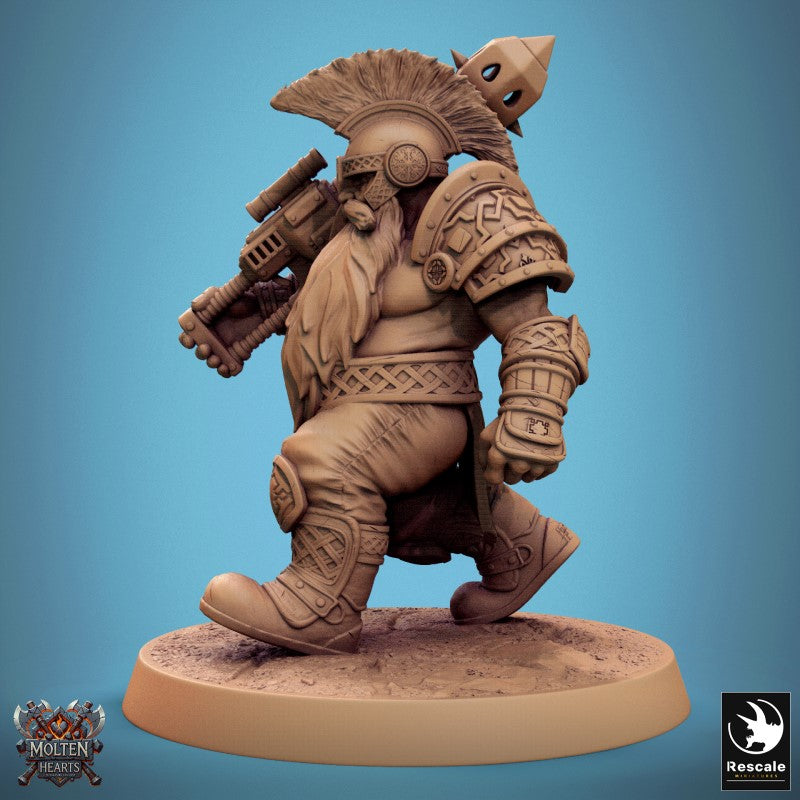 Dwarf Warrior - Flamethrower Walk B