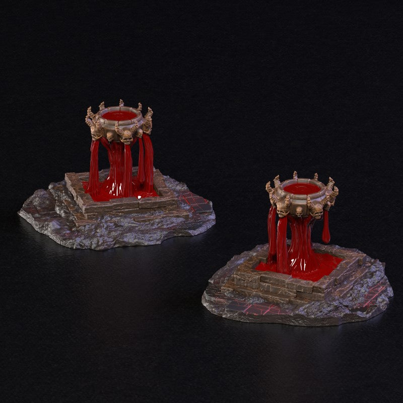 miniature Fountain of Death by Clay Cyanide
