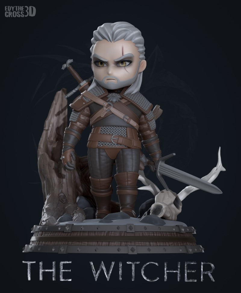 Fanart Chibi Geralt - The Witcher