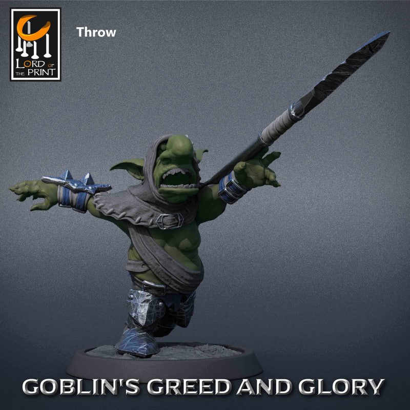 miniature Goblin Lancer Support by Lord of the Print