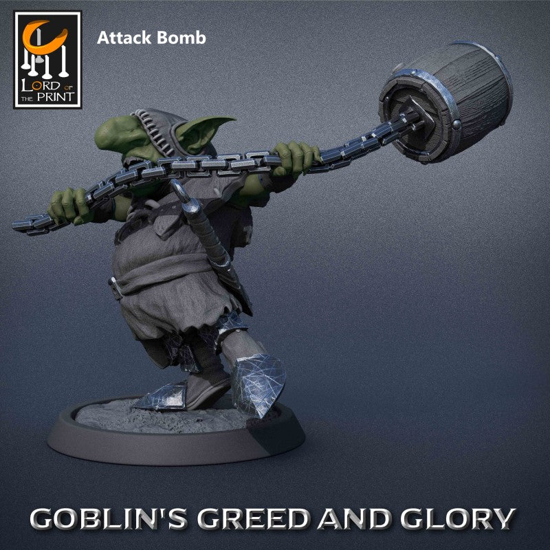 miniature Goblin Monk Support by Lord of the Print