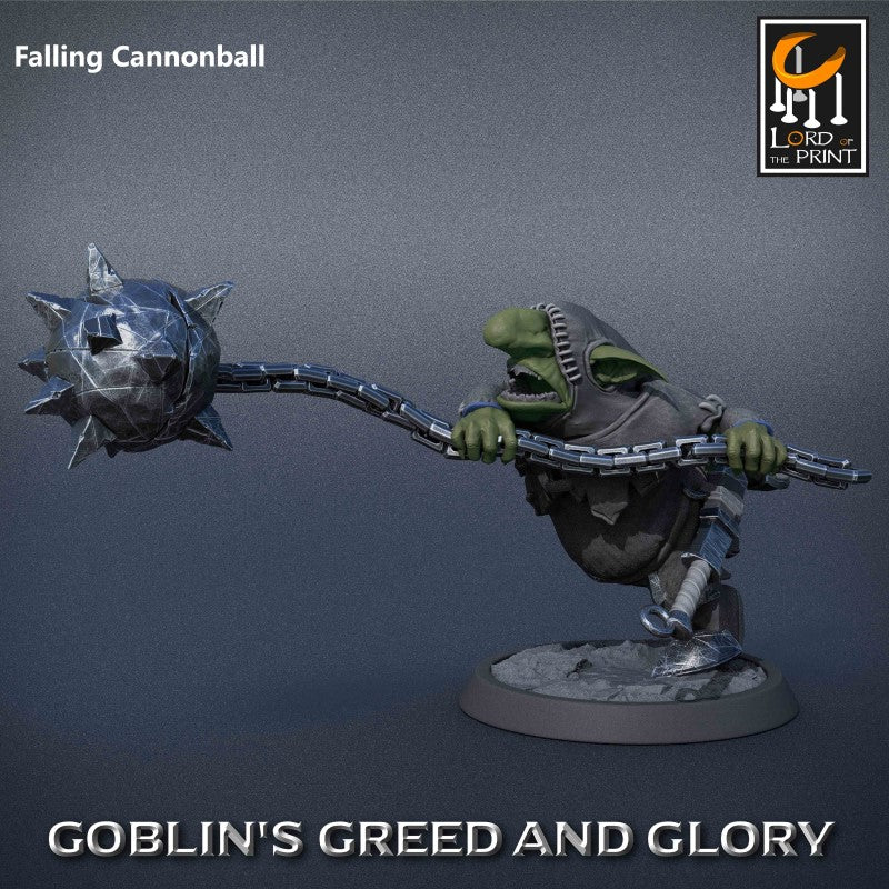 miniature Goblin Monk Support by Lord of the Print