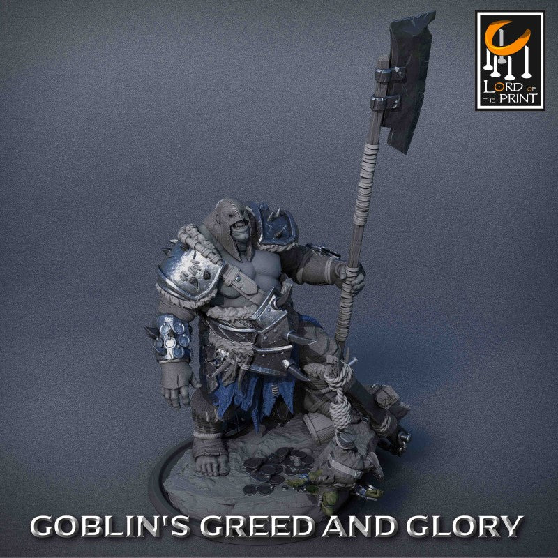 miniature Ogre Pack Supports Axe by Lord of the Print