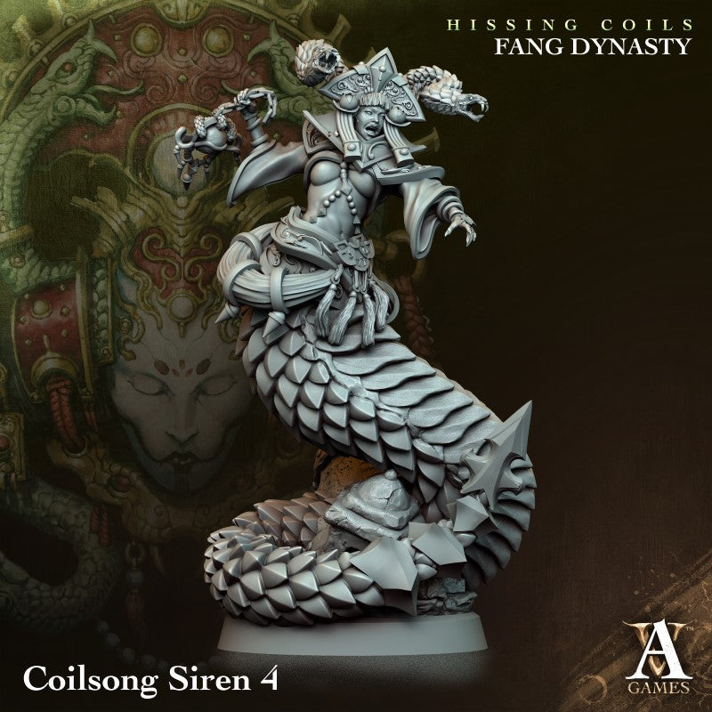 miniature Coilsong Siren by Archvillain Games