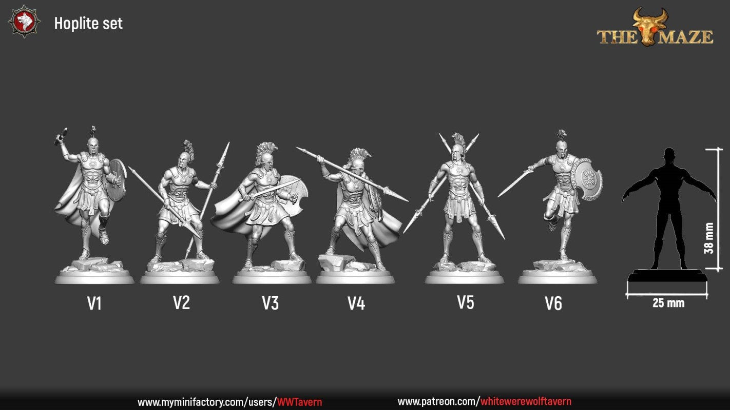 miniature Hoplite by White Werewolf Tavern