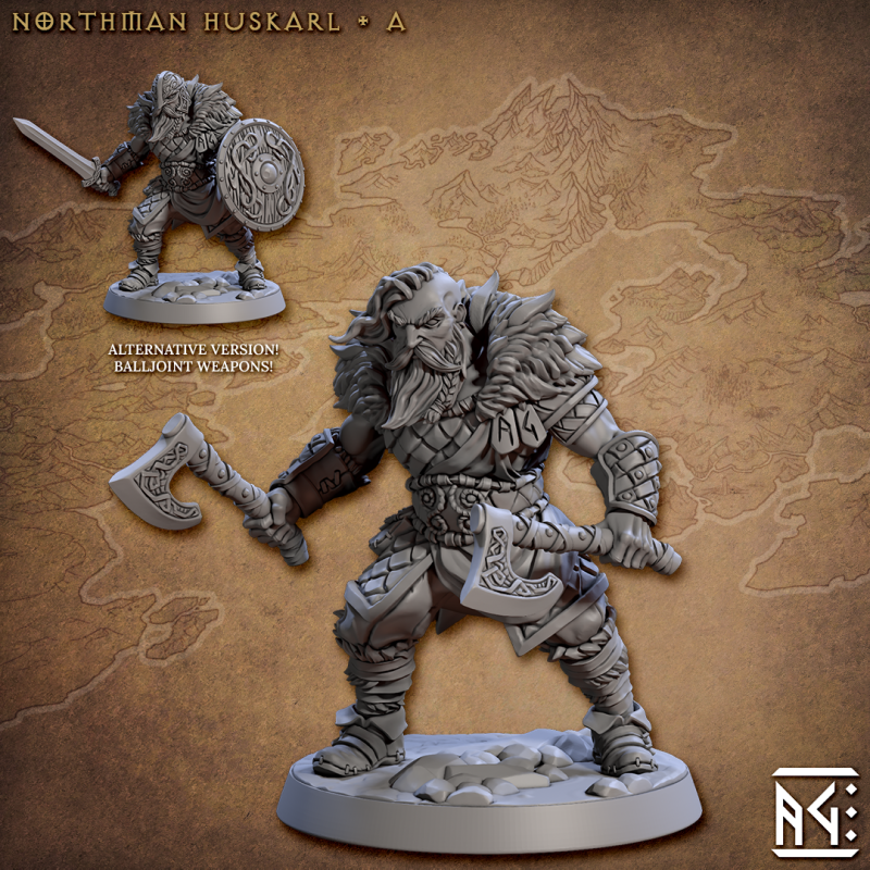 miniature Northmen Huskarls by Artisan Guild