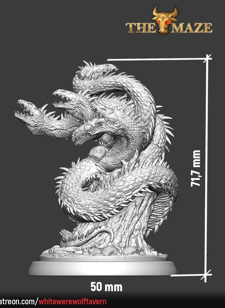 miniature Hydra by White Werewolf Tavern