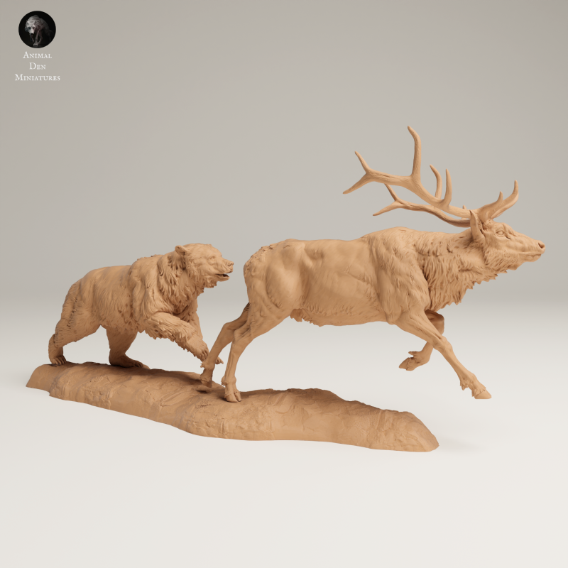 Grizzly - Hunting Elk - 1-24