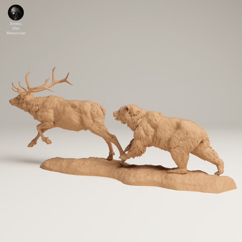 Grizzly - Hunting Elk - 1-24