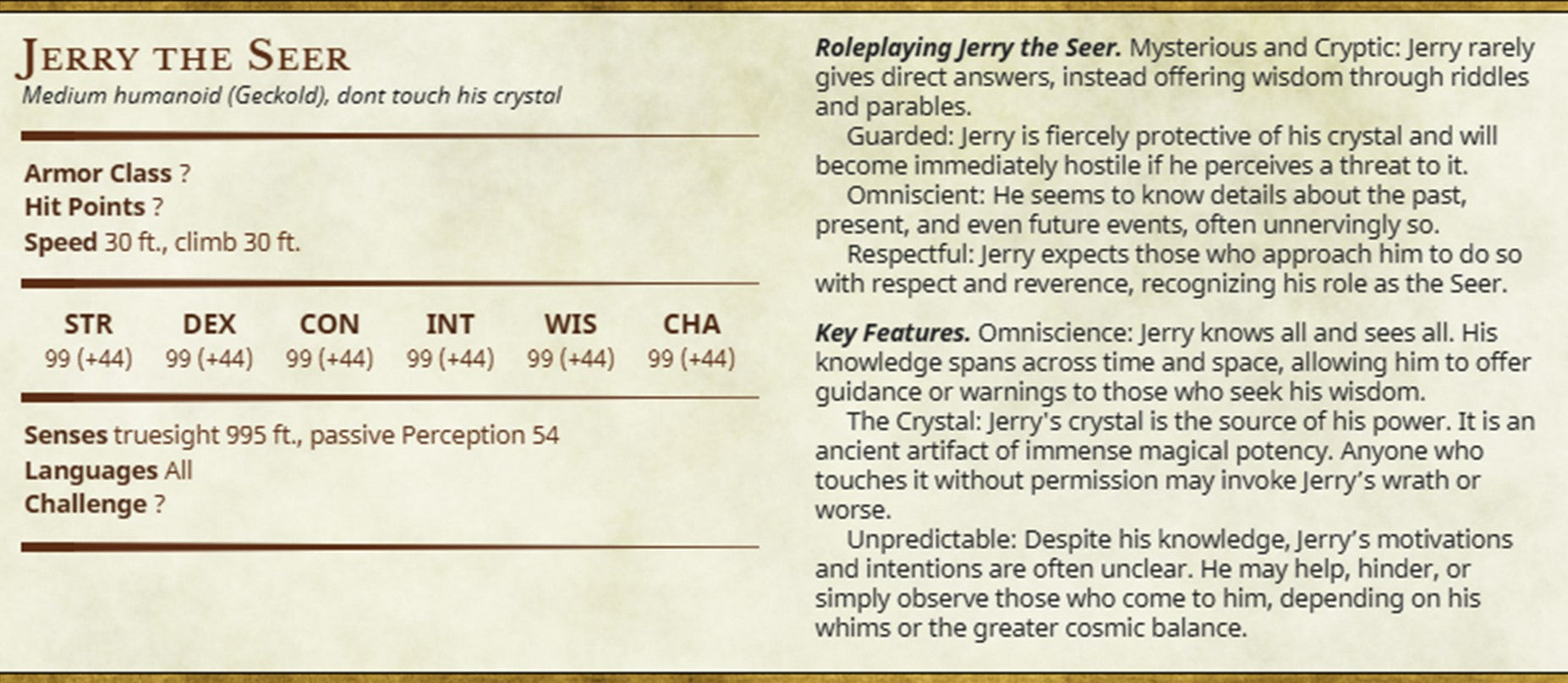 Geckold - Jerry the Seer