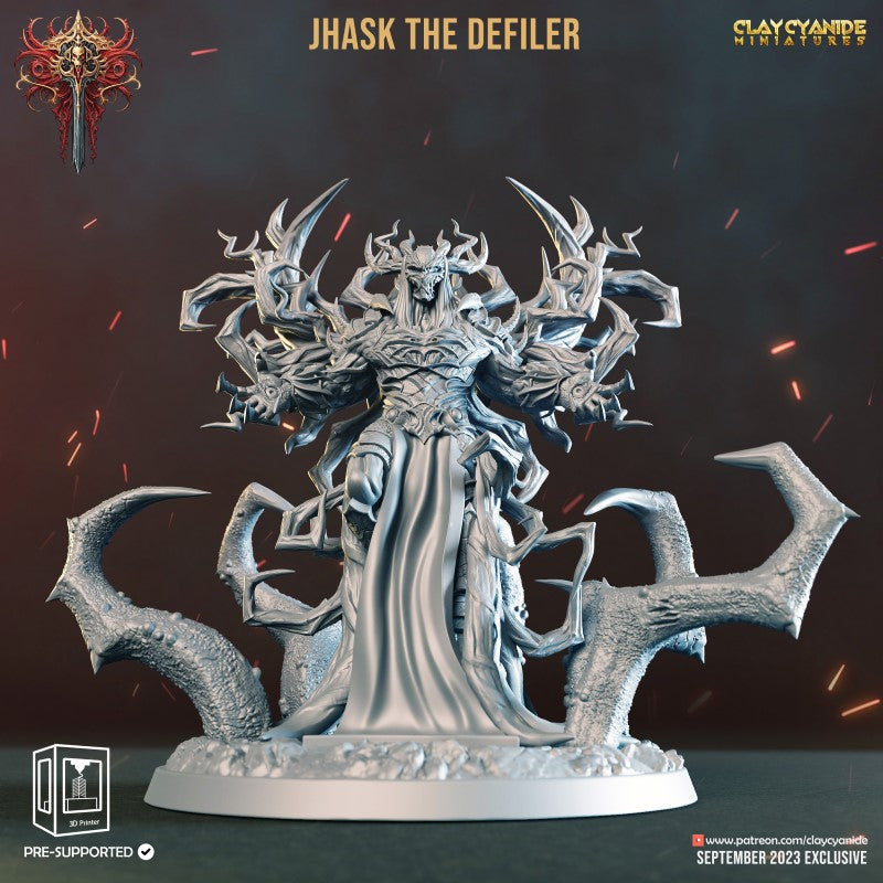 miniature Jhask the Defiler by Clay Cyanide