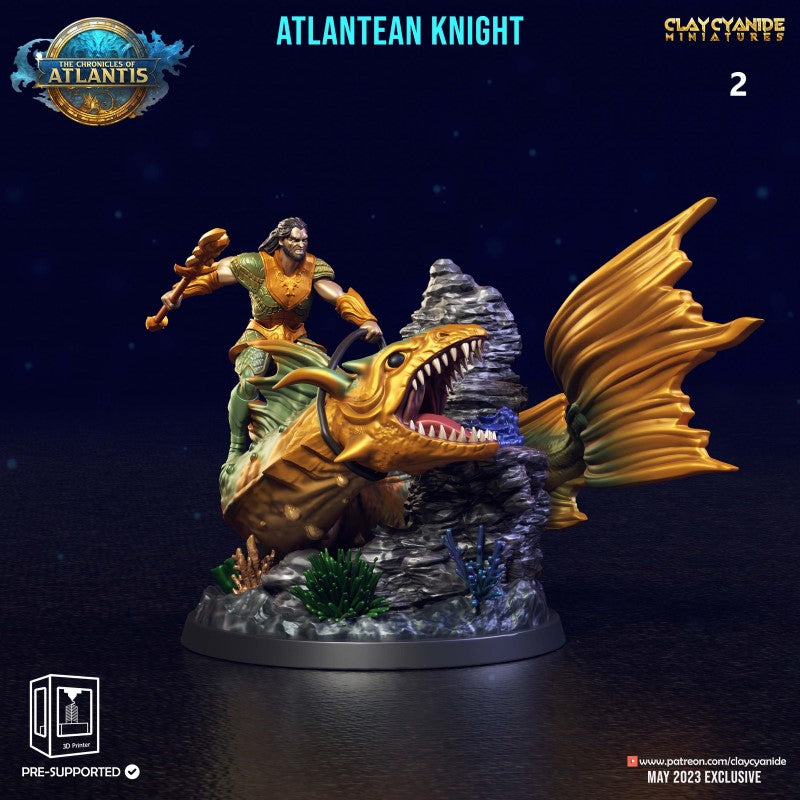 miniature Atlantean Knight by Clay Cyanide