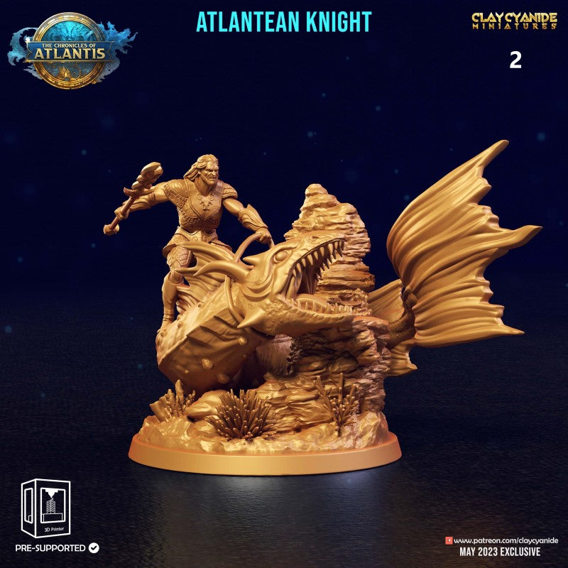 miniature Atlantean Knight by Clay Cyanide