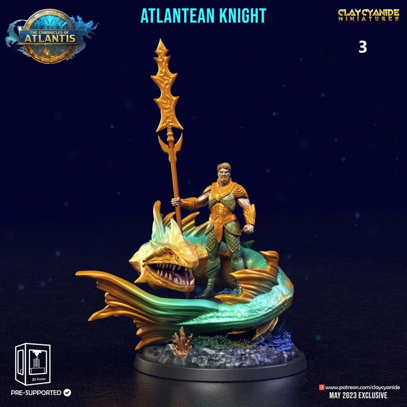 miniature Atlantean Knight by Clay Cyanide