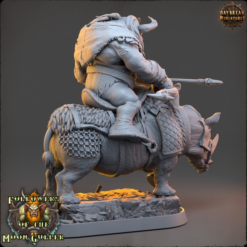 Miniature Kshmeh Klatzmer on Sewer Rhino by Daybreak Miniatures