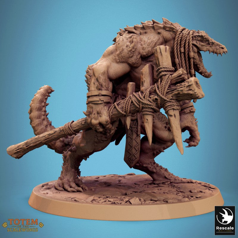 Lizardman Champion Dreadscale - Bone Mace Guard
