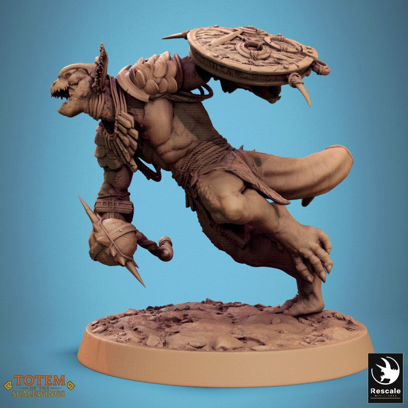 Lizardman Elite Warfang - Hammer Shield Charge