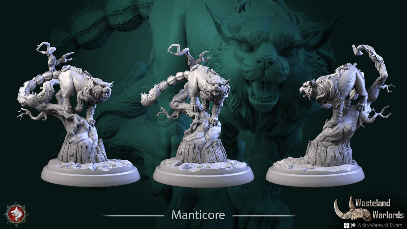 miniature Manticore by White Werewolf Tavern