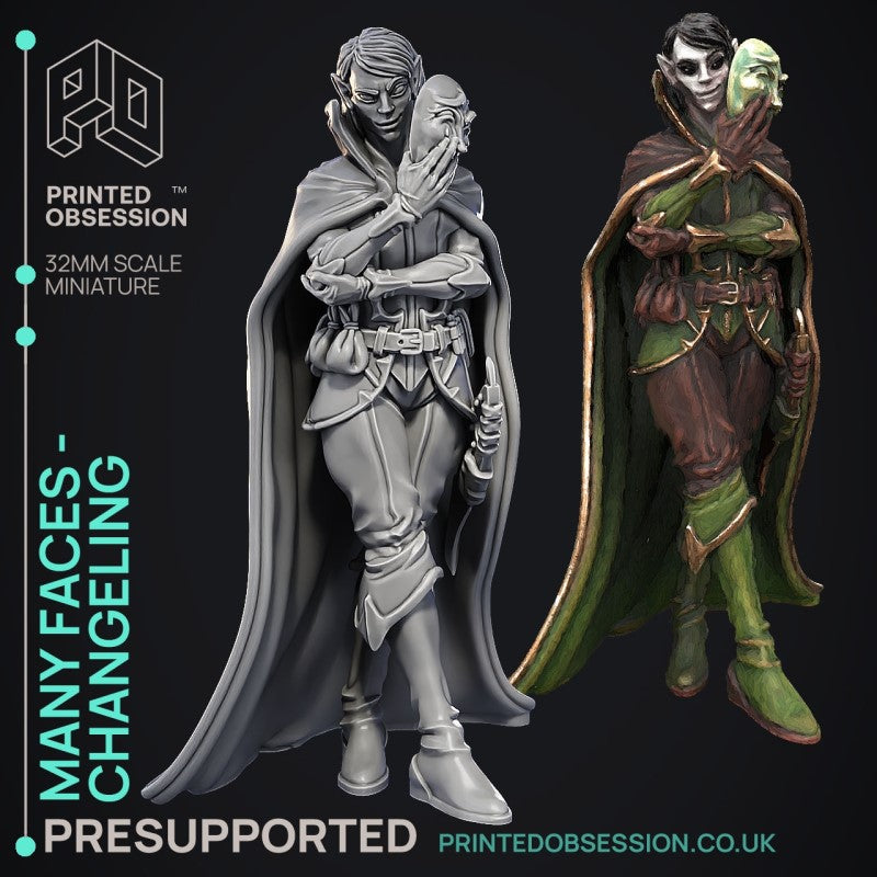 miniature Many Faces - Changeling by Printed Obsession